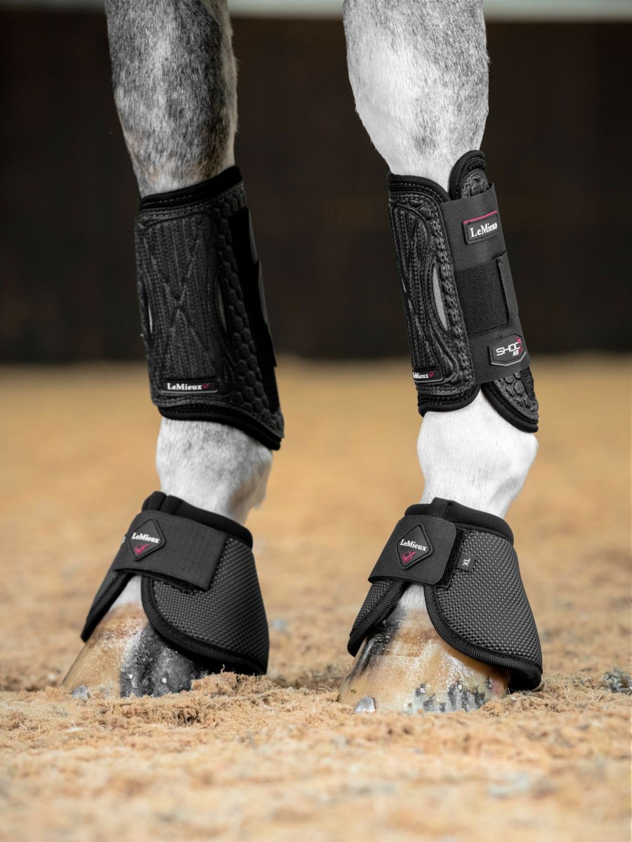 Horse LeMieux Overreach Boots | Ballistic Over Reach Boots Black