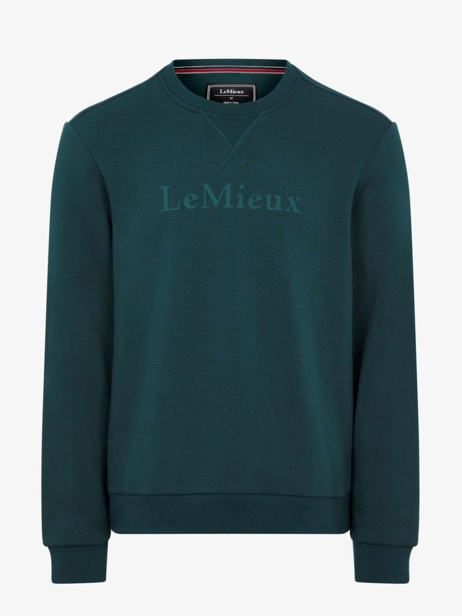 Clothing LeMieux Hoodies & Jumpers | Mens Elite Crew Sweatshirt Spruce