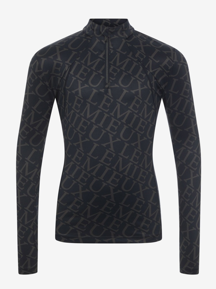 Clothing LeMieux Base Layers | Young Rider Fleur Base Layer Navy