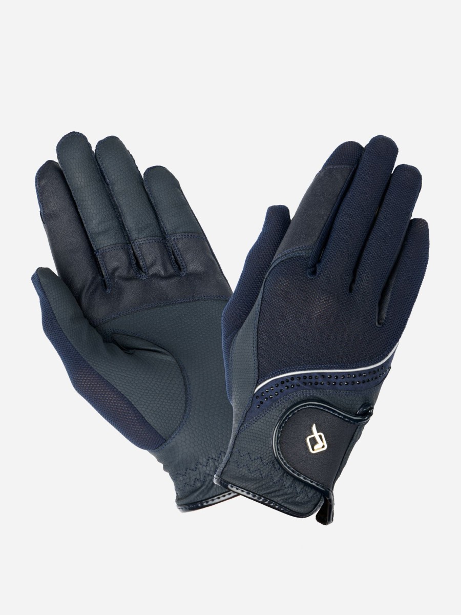 Clothing LeMieux Gloves | Crystal Gloves Navy