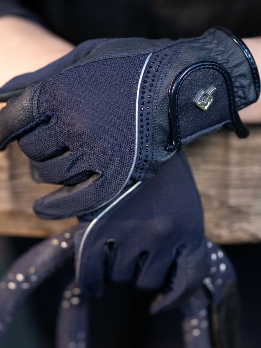 Clothing LeMieux Gloves | Crystal Gloves Navy