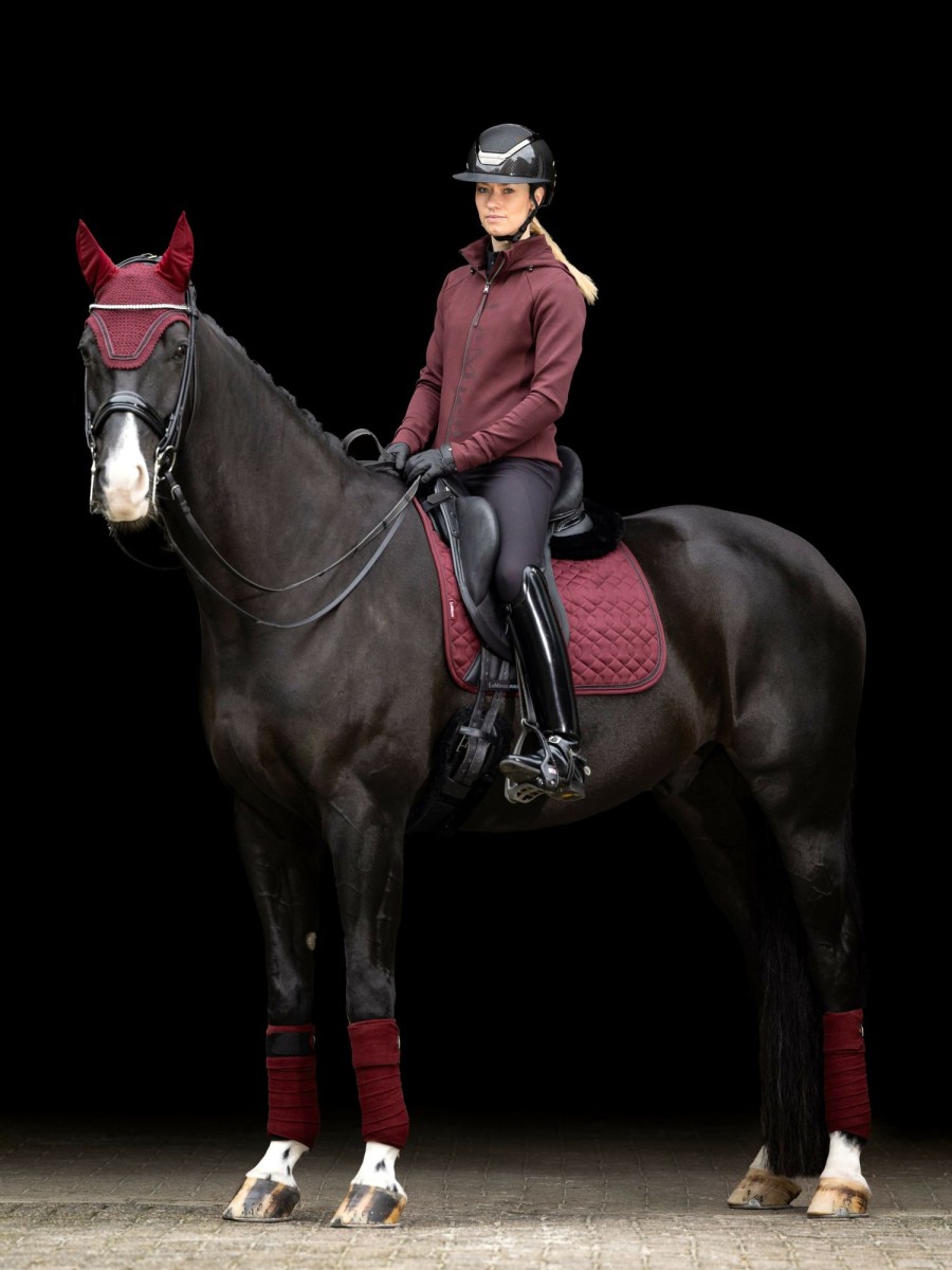 Horse LeMieux Crystal Fly Hoods | Crystal Fly Hood Burgundy