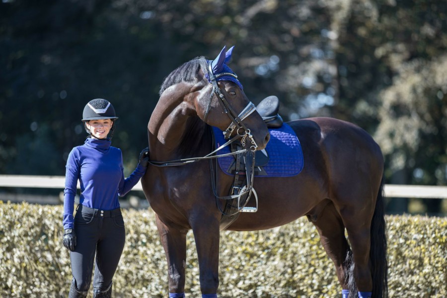 Saddle Pads LeMieux | Suede Dressage Square Ink Blue