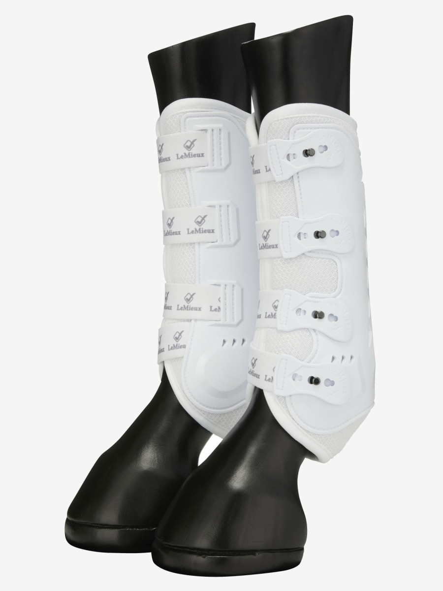 Horse LeMieux Support Boots | Ultra Mesh Snug Boots Front White