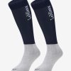 Clothing LeMieux Competition Wear | Competition Socks Navy (Twin Pack)