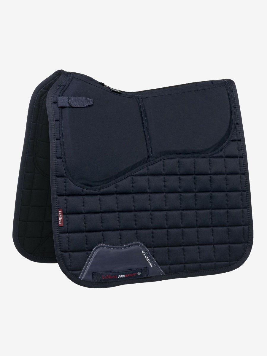 Saddle Pads LeMieux | Lemieux Navy Prosorb Square Dressage Saddle Pad In Large