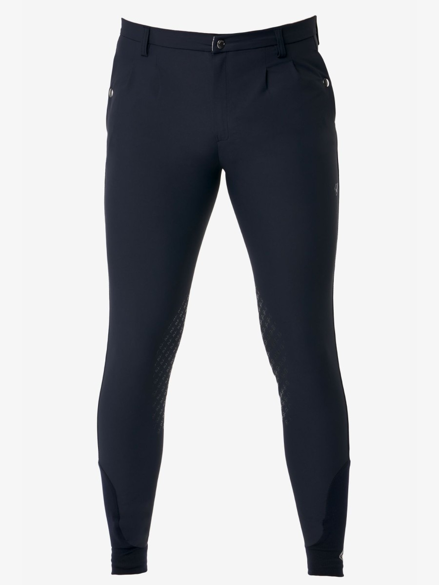 Clothing LeMieux Breeches | Mens Elite Classic Pleated Breech Navy