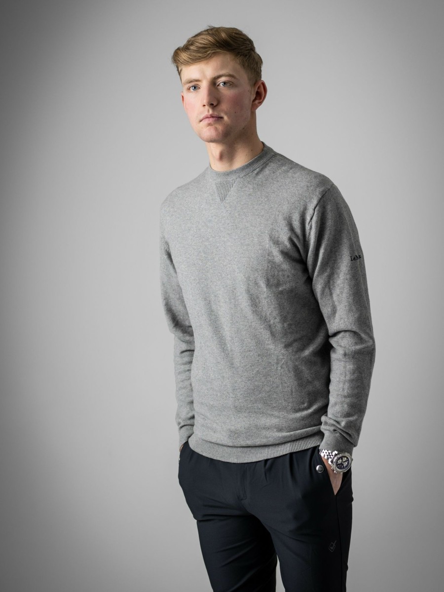 Clothing LeMieux Hoodies & Jumpers | Mens Crew Neck Jumper Grey