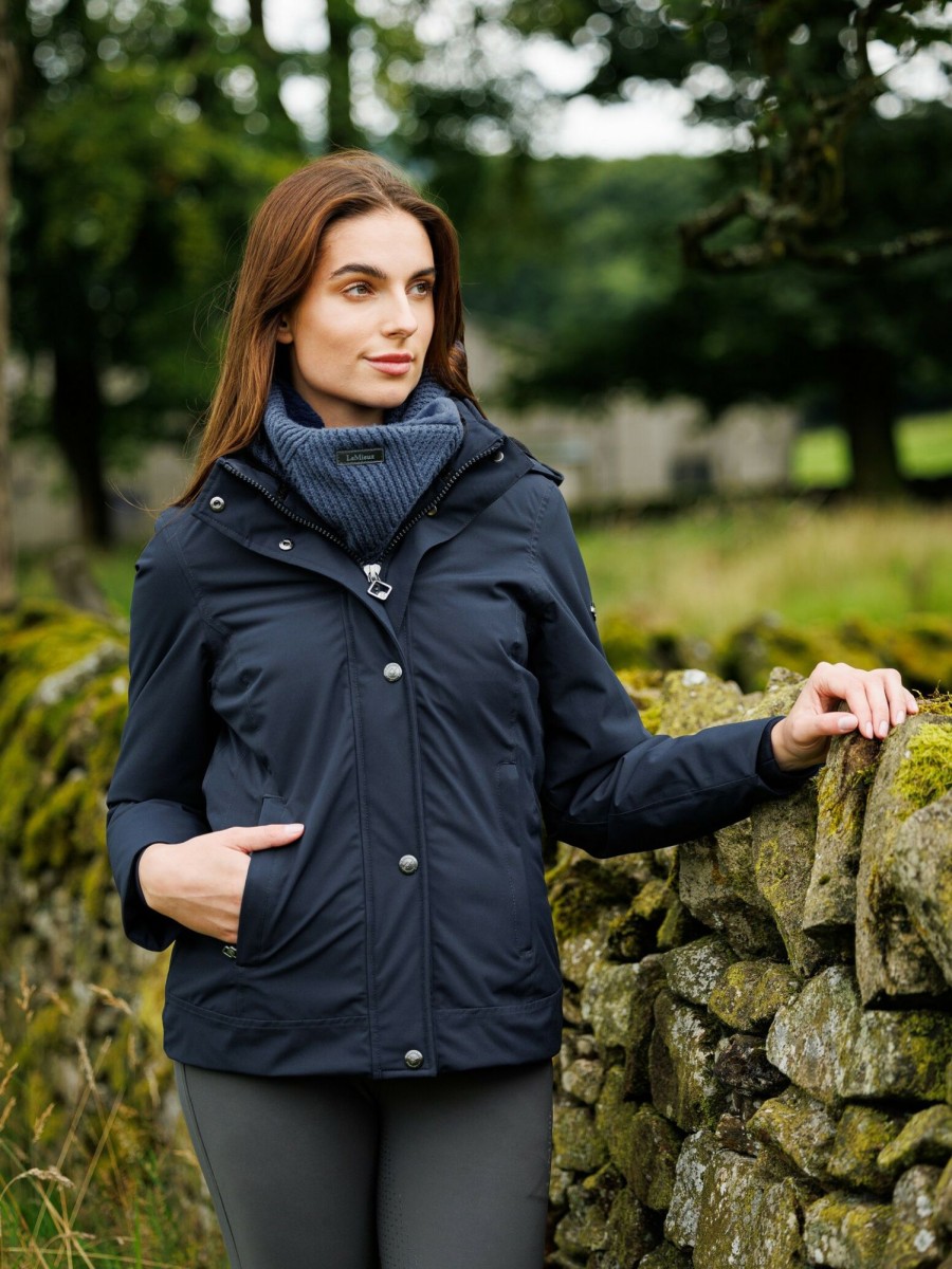 Clothing LeMieux Coats & Jackets | Laura Waterproof Short Coat Navy