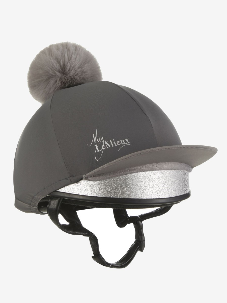 Clothing LeMieux Hat Silks | Pom Hat Silk Slate Grey One Size