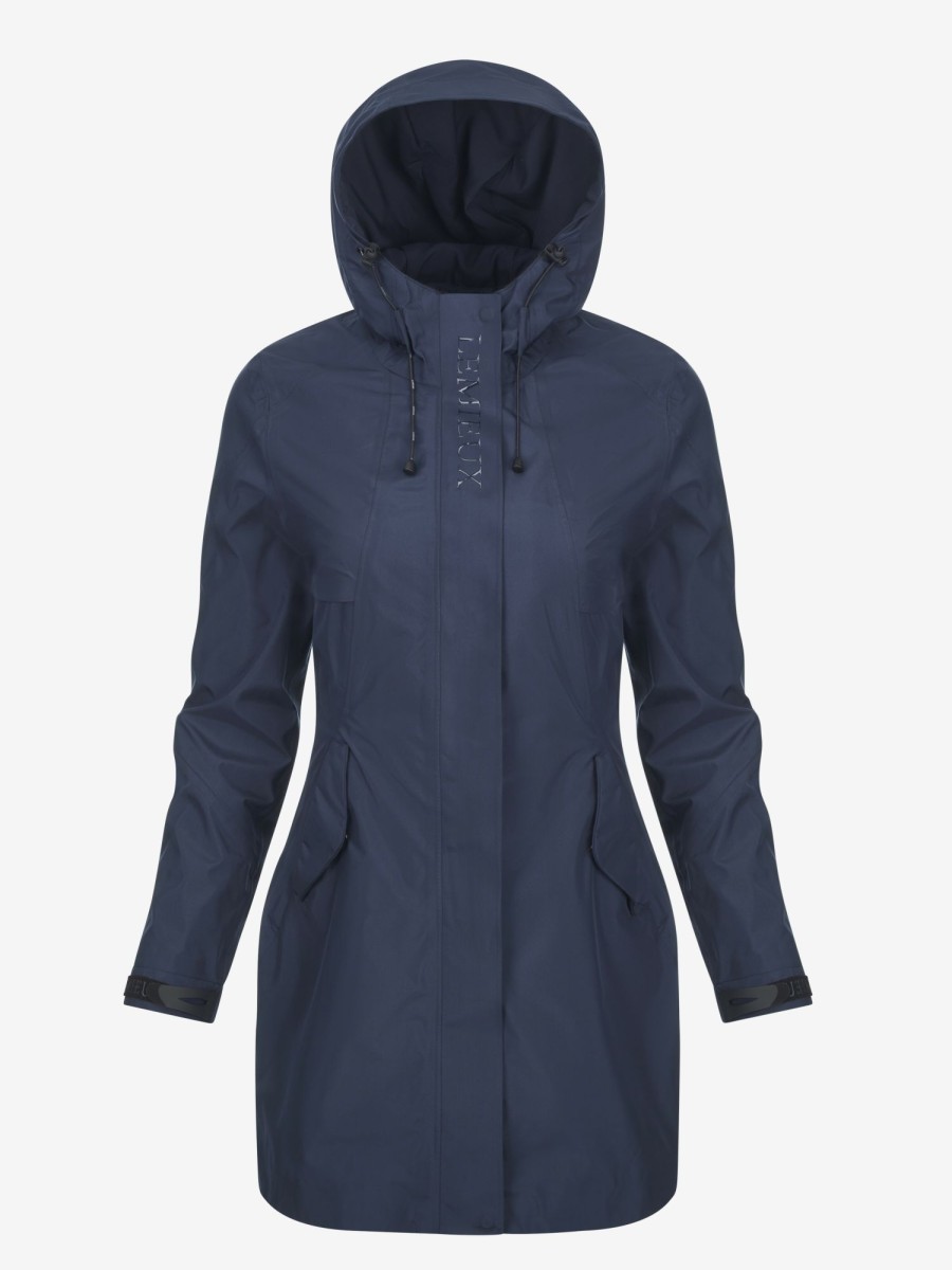 Clothing LeMieux Coats & Jackets | Grace Long Rain Jacket Navy