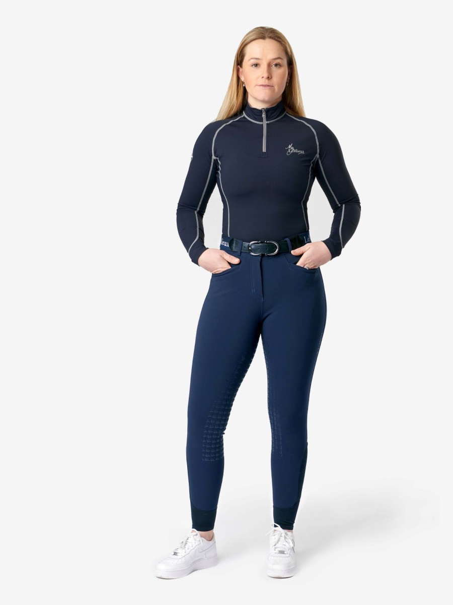 Clothing LeMieux Breeches & Jodhpurs | Dynamique Knee Grip Breeches Navy