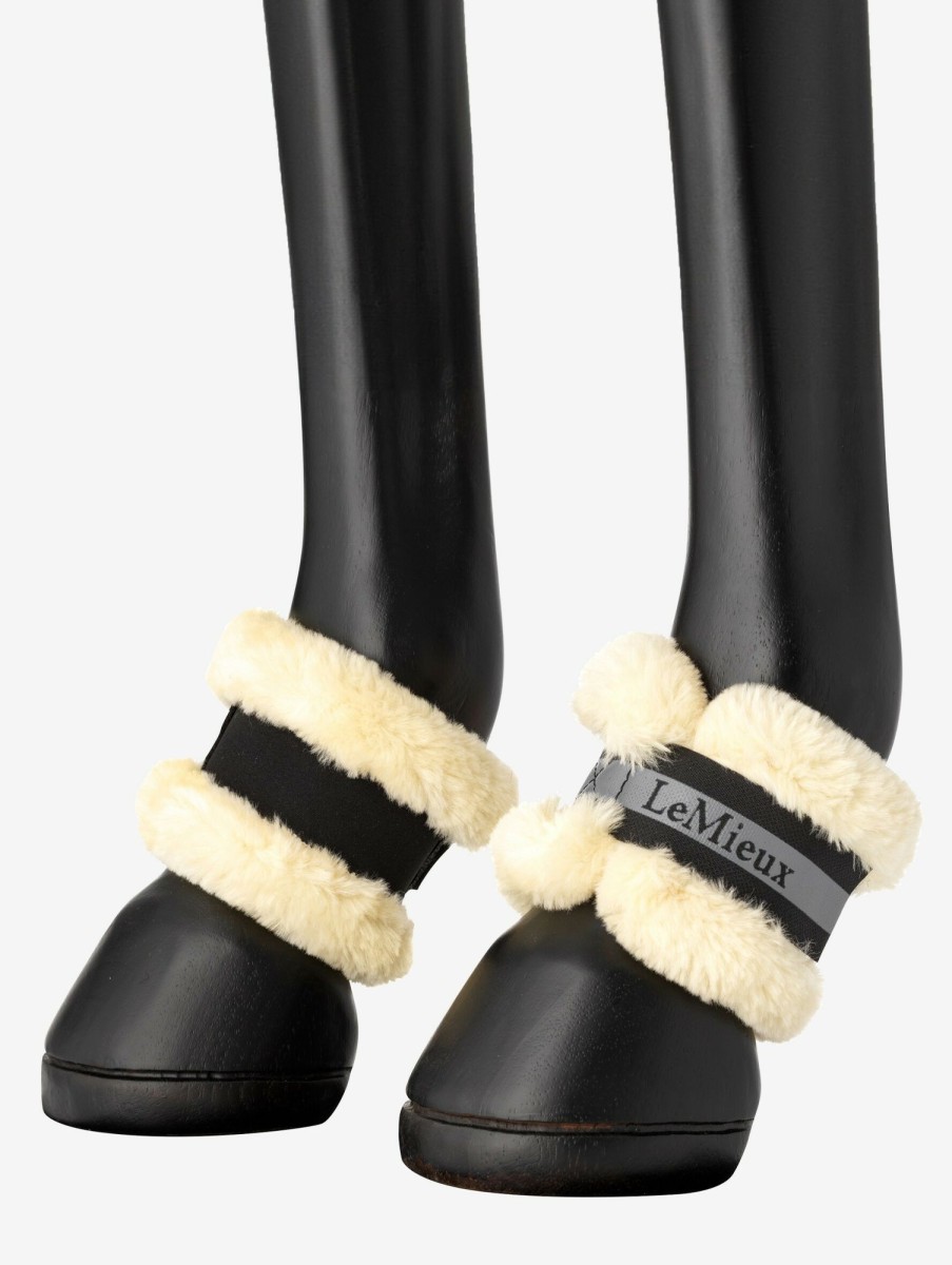 Horse LeMieux Brushing Boots | Fleece Pastern Wrap Black One Size