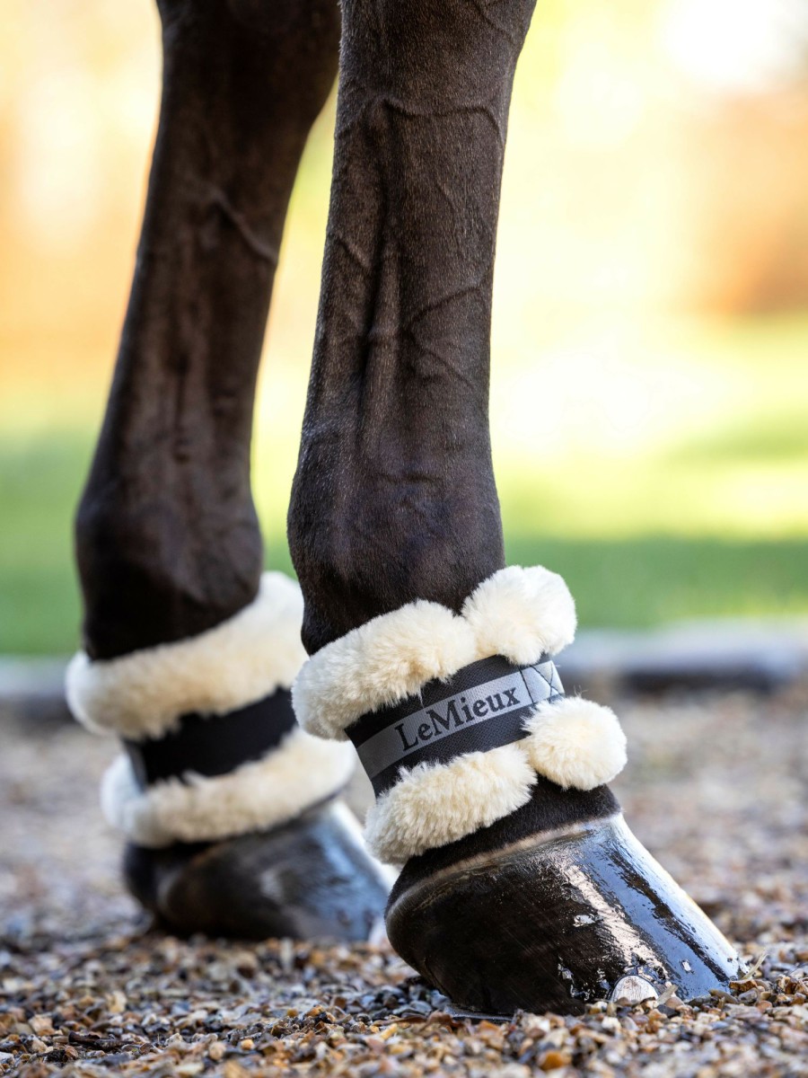 Horse LeMieux Brushing Boots | Fleece Pastern Wrap Black One Size