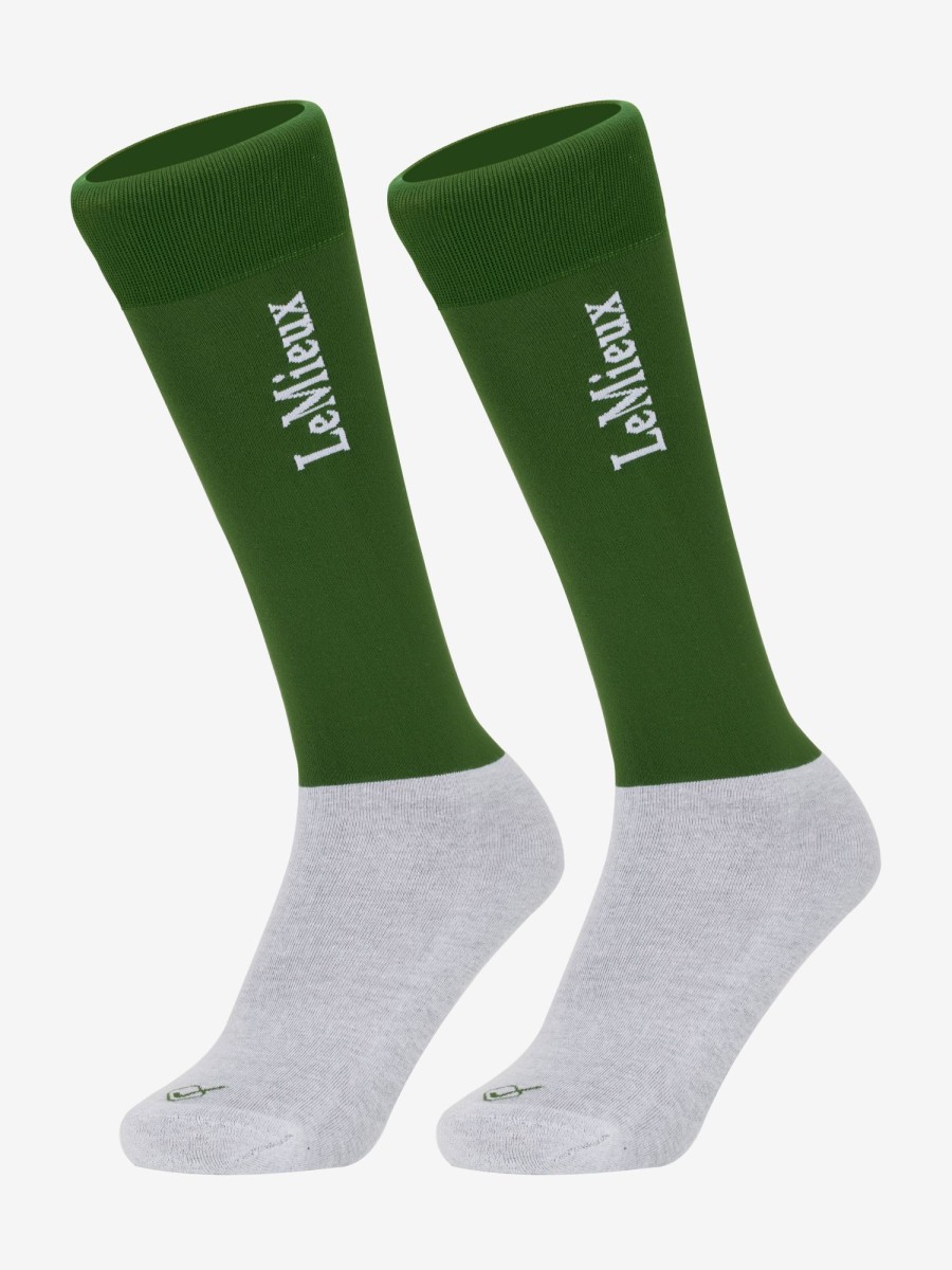 Clothing LeMieux Socks | Competition Socks Hunter Green (Twin Pack)