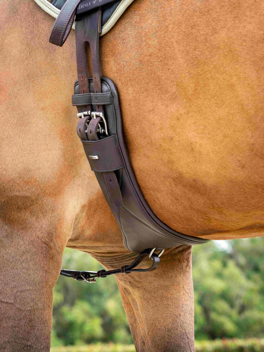 Horse LeMieux Girths | Arika Contoured Dressage Girth Brown