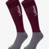 Clothing LeMieux Competition Wear | Competition Socks Burgundy (Twin Pack)